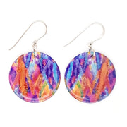 Rainbow Circle Drop Earrings | Watercolour