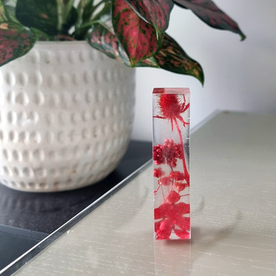 *SALE* Flower Garden Block Art | Red