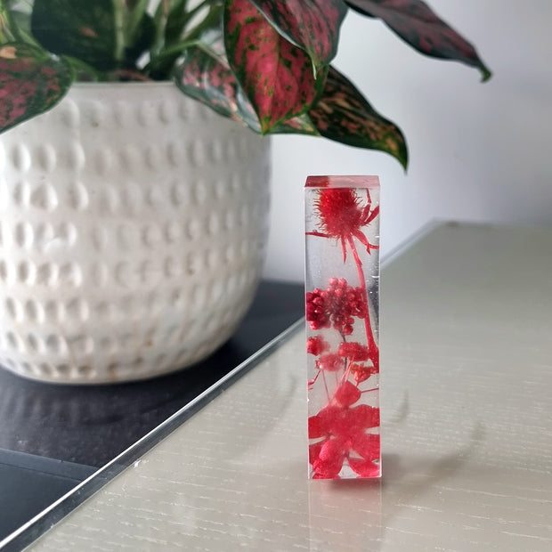 *SALE* Flower Garden Block Art | Red