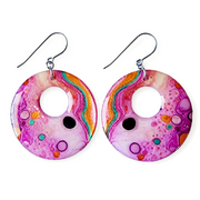 Mulberry Copper Donut Drop Earrings II | Metallic Series