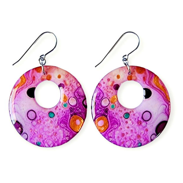 Mulberry Copper Donut Drop Earrings | Metallic Series