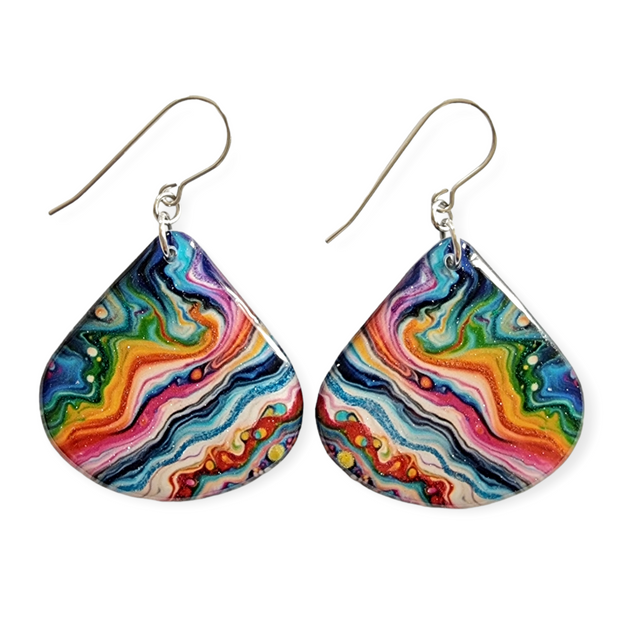 Rainbow Teardrop Earrings | Liquid Candy