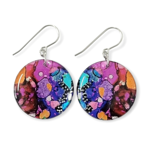 Rainbow Circle Drop Earrings | Metallica