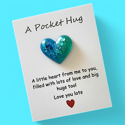 Pocket Heart - Sky Blue/Teal