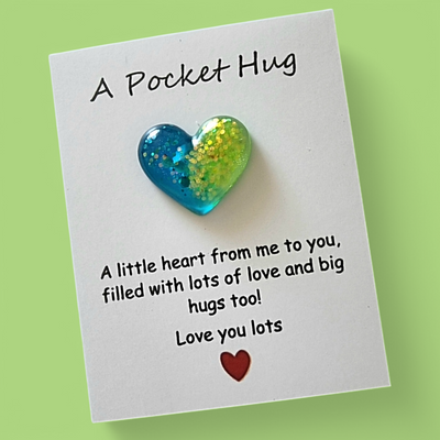 Pocket Heart - Blue/Green