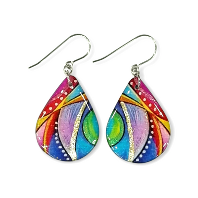 Multicoloured Teardrop Earrings | Shapes